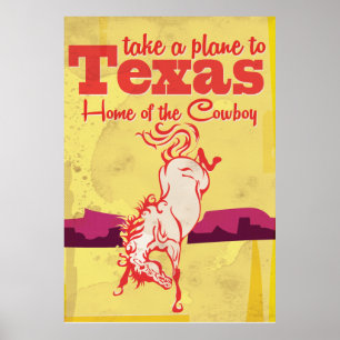 Poster vintage Texas Travel