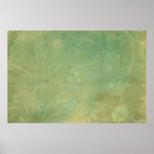 Poster Vintage texture verte