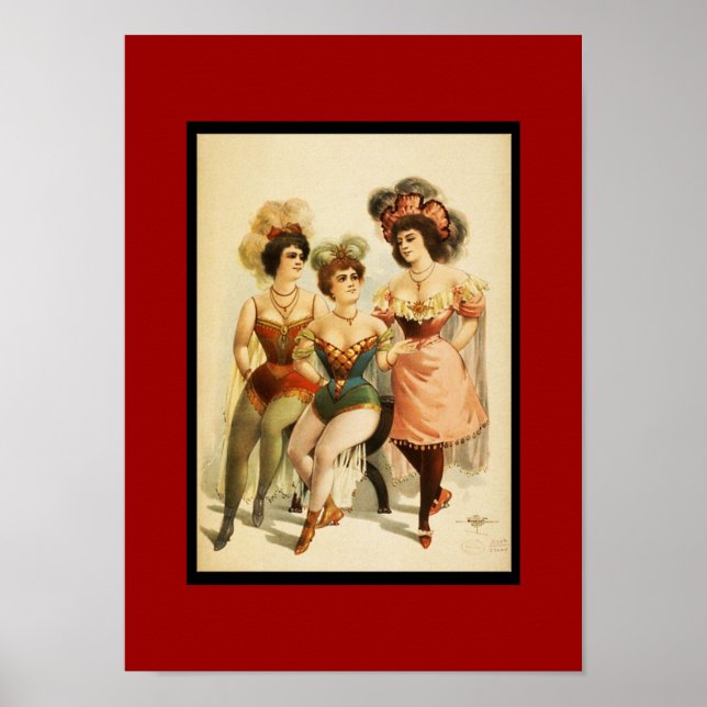 Poster Vintage Theater Three Women (Front)