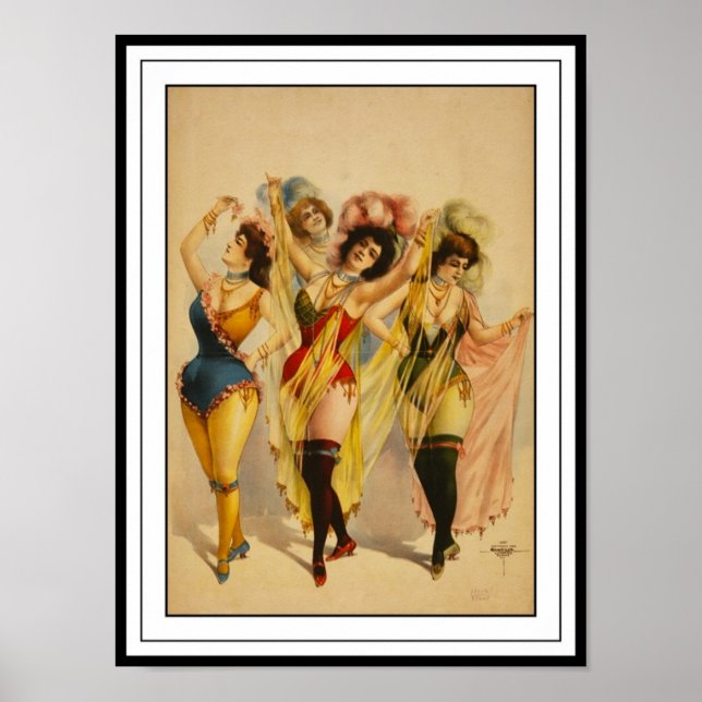 Poster Vintage Theatre Dancing Girls 2 (Front)