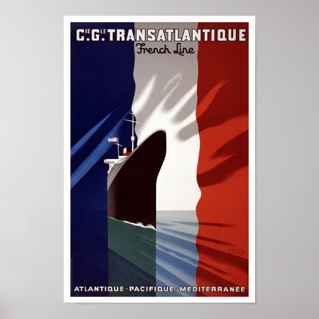 Poster vintage transatlantique (Devant)