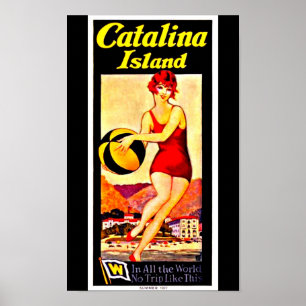 Poster-Vintage Travel Art-Catalina Island Poster