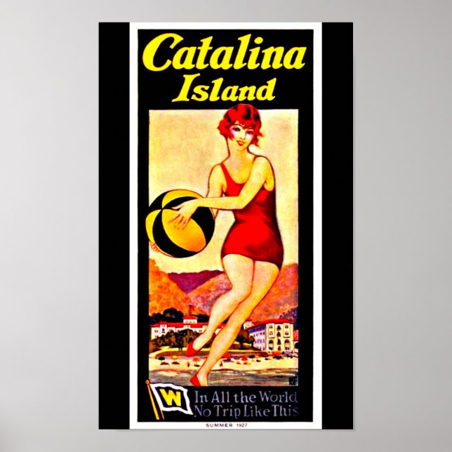 Poster-Vintage Travel Art-Catalina Island Poster (Front)