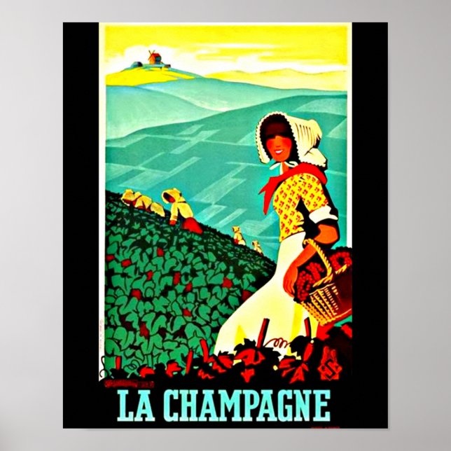 Poster-Vintage Travel Art-Champagne Poster (Front)