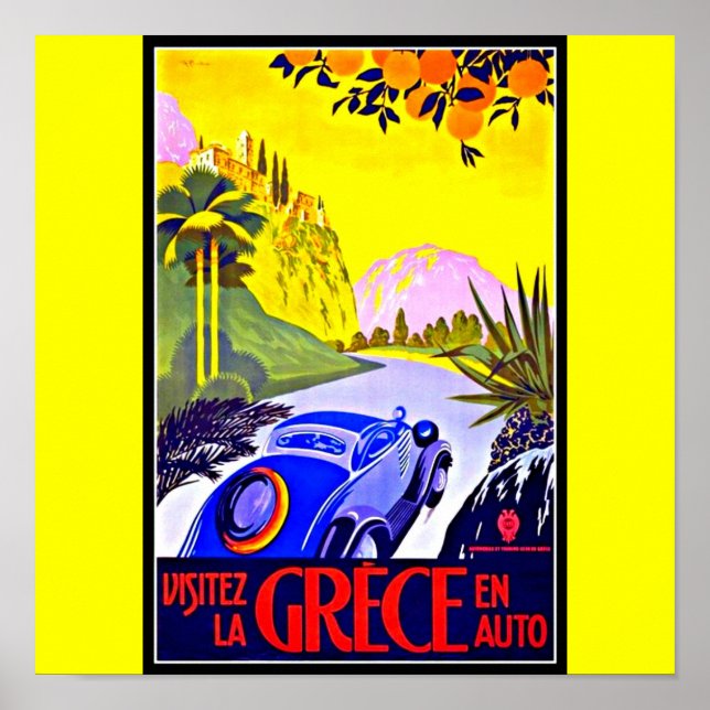 Poster-Vintage Travel Art-Greece Poster (Front)