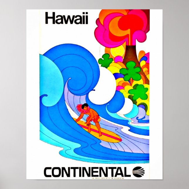 Poster-Vintage Travel Art-Hawaii 6 Poster (Front)