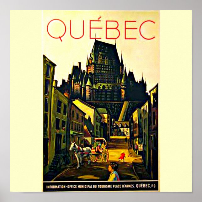 Poster-Vintage Travel Art-Quebec Poster (Front)