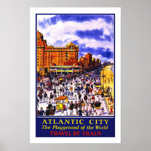 Poster Vintage travel, Atlantic City