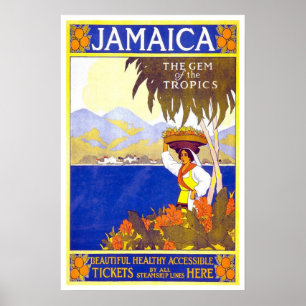 Poster Vintage travel, Jamaïque