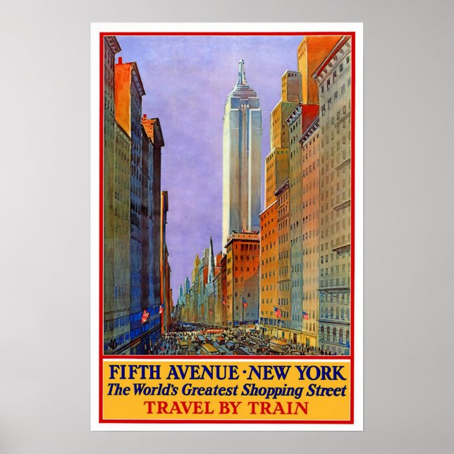 Poster Vintage travel, New York (Devant)