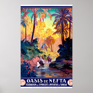 Poster vintage tunisien restauré