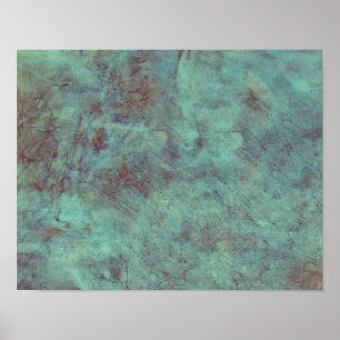 Poster Vintage Turquoise Turquoise Texture Brown
