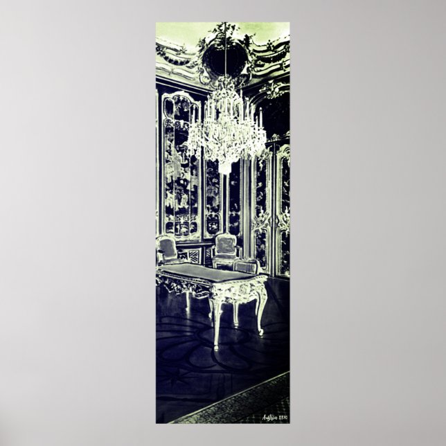 Poster Vintage Vienna Schonbrunn palace Vieux Laque Room (Devant)