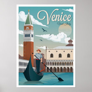 Poster vintage - Visiter Venise Italie