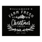 Vintage Voiture Noël Livraison Arbre Noir & Blanc