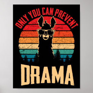 Poster Vintage Vous Pouvez Empêcher Le Drame Llama