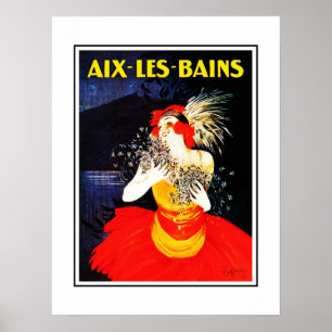 Poster Vintage voyage Aix Les Bains
