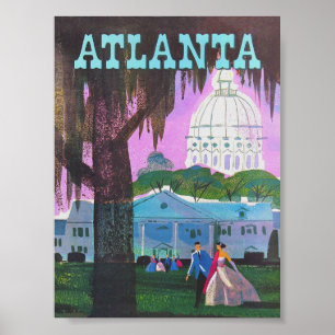 Poster Vintage voyage Atlanta Georgia