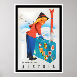 Poster Vintage voyage Autriche