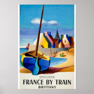 Poster Vintage voyage - Bretagne - Bretagne - Bretagne Fr
