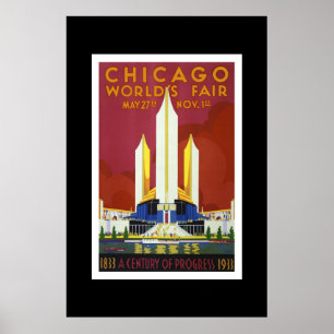 Poster Vintage voyage Chicago World's Fair