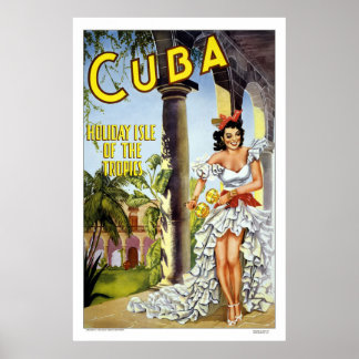 Poster Vintage voyage Cuba