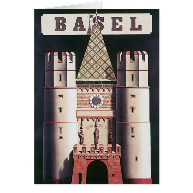 Poster Vintage voyage de Bâle (Devant)