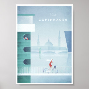 Poster Vintage voyage de Copenhague