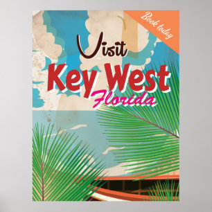 Poster Vintage voyage de Guadeloupe