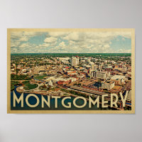 Vintage voyage de l'affiche Montgomery Alabama