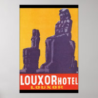 Poster Vintage voyage de l'hôtel Louxor