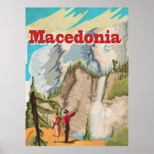 Poster Vintage voyage de Macédoine