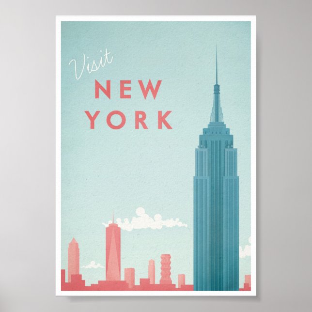 Poster Vintage voyage de New York (Devant)