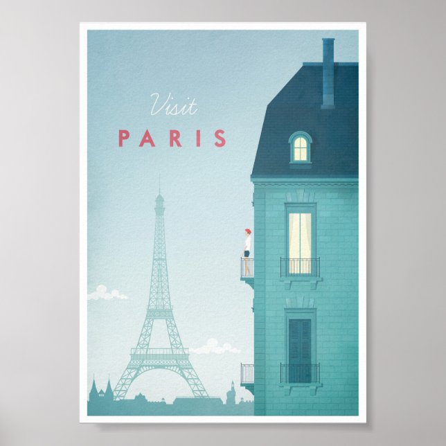 Poster Vintage voyage de Paris (Devant)