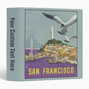 Poster Vintage voyage de San Francisco classeurs p