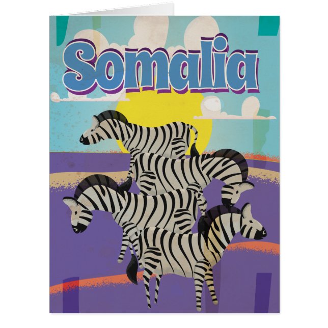 Poster Vintage voyage de Somalie (Devant)