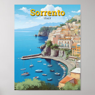 Poster Vintage voyage de Sorrento Italie