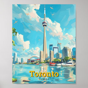Poster Vintage voyage de Toronto Canada