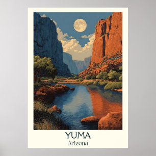 Poster Vintage voyage de Yuma Arizona   Retro Colo
