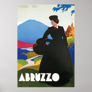 Poster Vintage voyage des Abruzzes