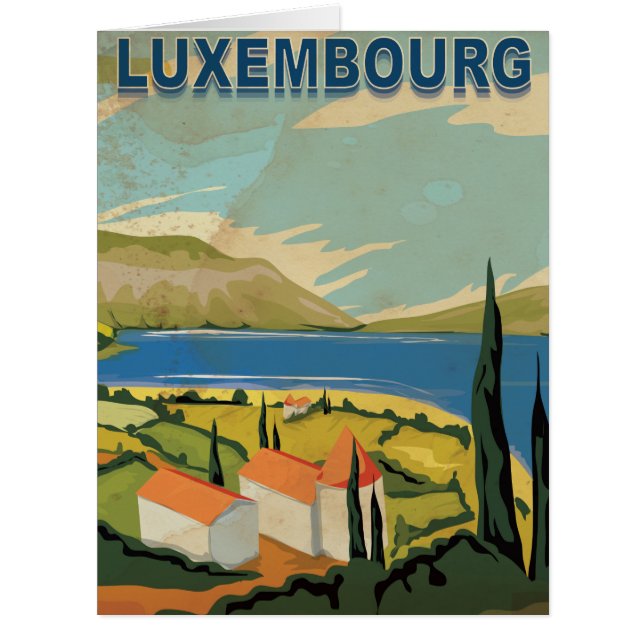 Poster Vintage voyage du Luxembourg (Devant)