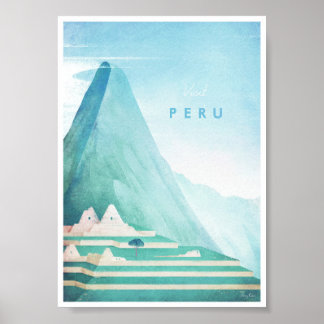 Poster Vintage voyage du Pérou