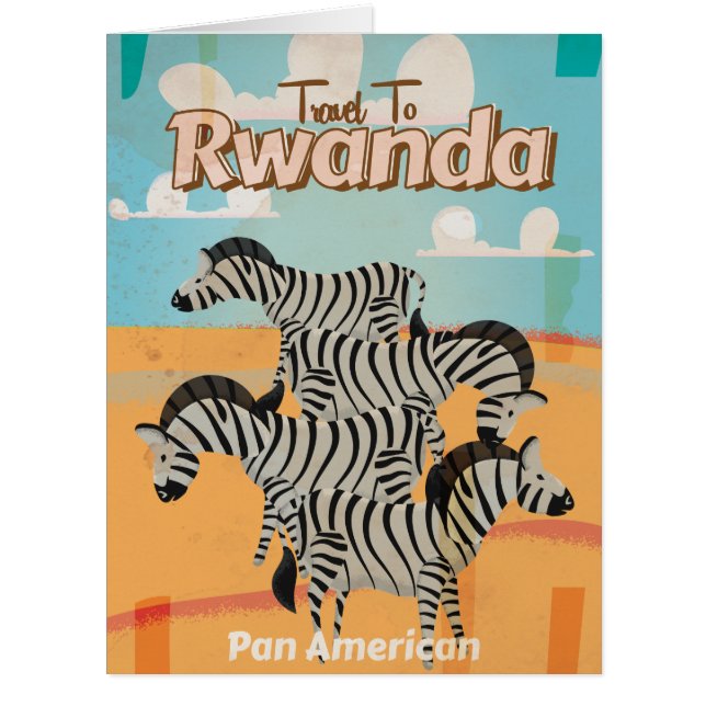 Poster Vintage voyage du Rwanda (Devant)