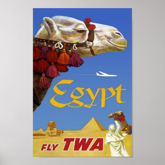 Poster Vintage voyage Egypte (Devant)