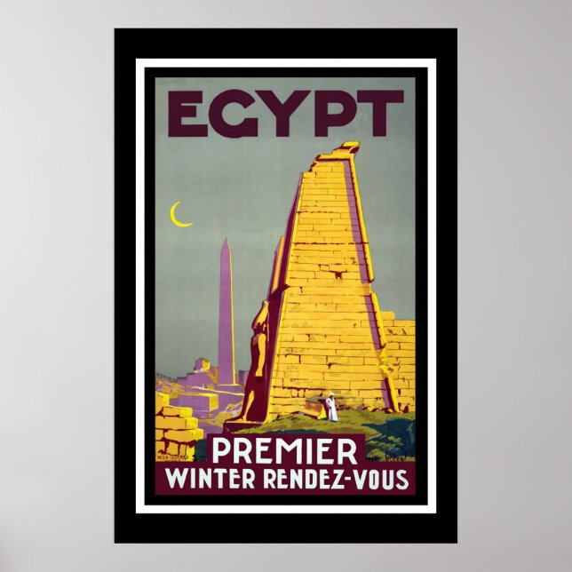 Poster Vintage voyage égyptien (Devant)