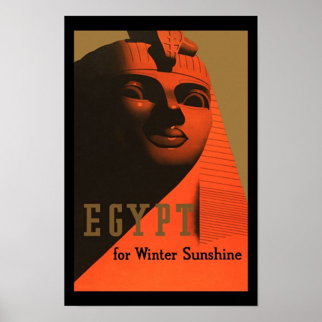 Poster Vintage voyage égyptien (Devant)