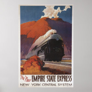 Poster Vintage voyage - Empire State Express Train
