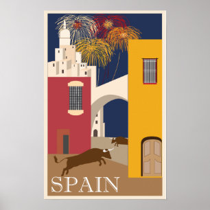 Poster Vintage voyage Espagne