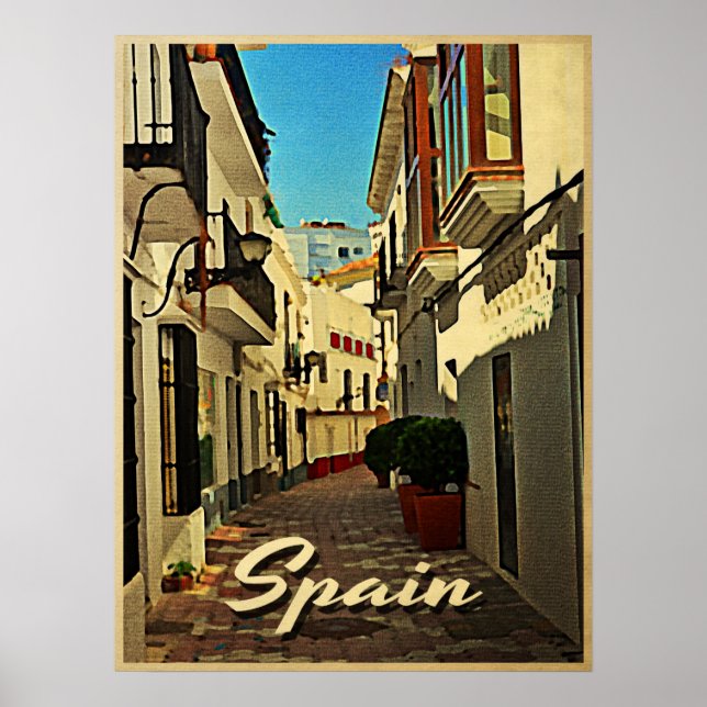 Poster Vintage voyage espagnol (Devant)