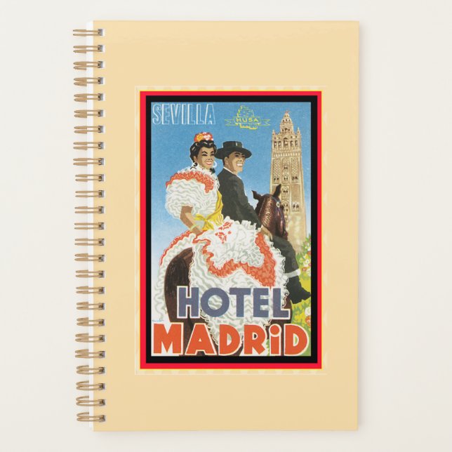 Poster Vintage voyage - Hotel Madrid (Devant)